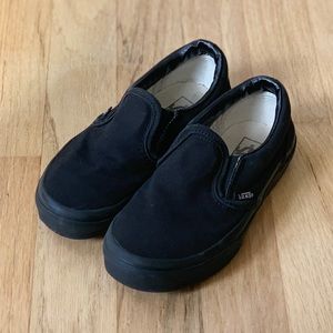 Vans Slip-ons - Black / Black - 12.5 (Little Kid)